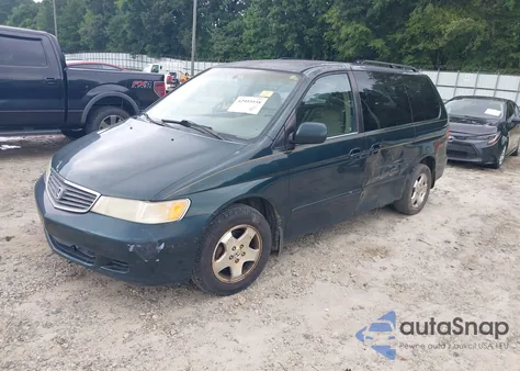 2001 Honda Odyssey Ex из США, поврежденный, VIN 2HKRL18651H586745